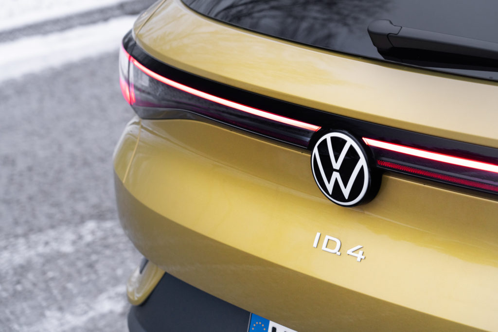 närbild på nya volkswagen id4