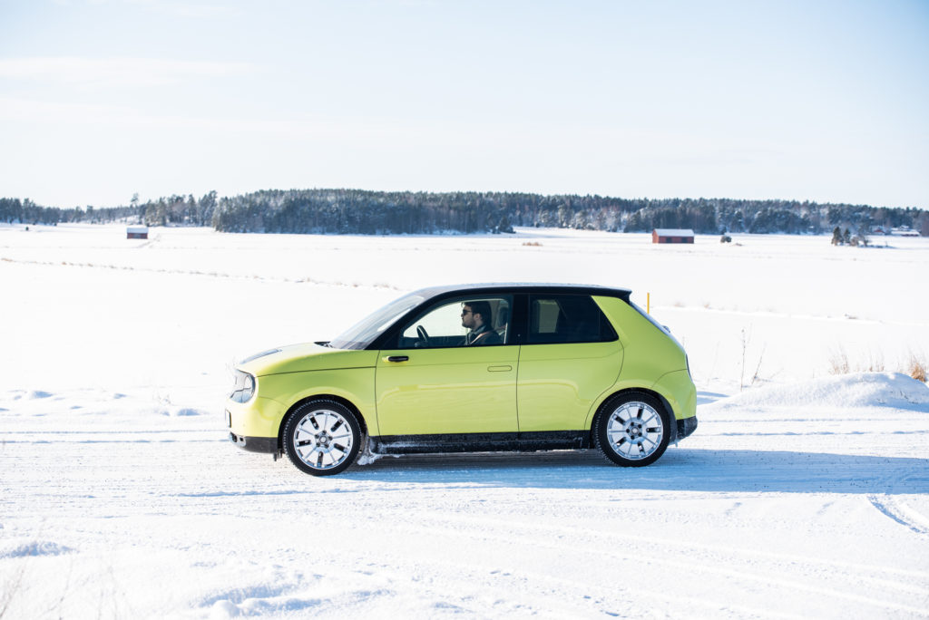 honda e solig vinterdag