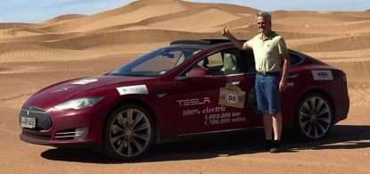 Rekordet: 2 miljoner kilometer i en Tesla