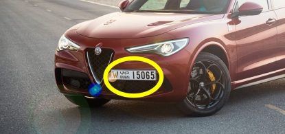 Alfa Romeo tvingas flytta regplåten till mitten