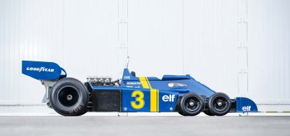 Sexhjulig Tyrrell P34 Formel 1-bil såld på auktion